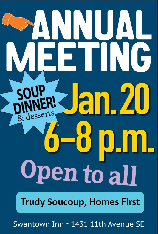 Annual Meeting January 20th 6pm